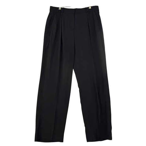 J. Crew Pants - J.Crew Essential Pant Black Wide Leg Pleated High Rise Trousers Womens 12